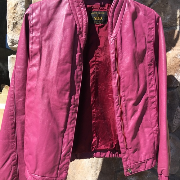 Small Pink Leather Jacket - Picture 4 of 7
